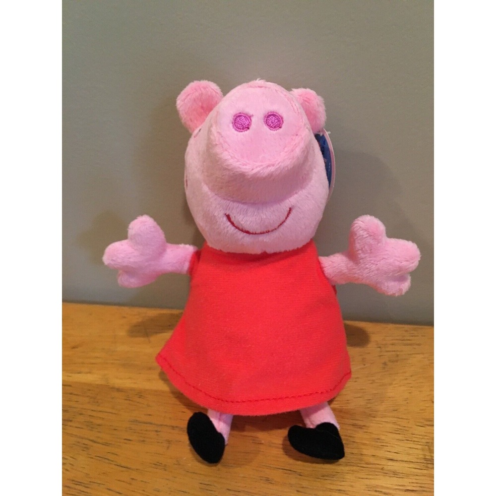Fiesta Peppa Pig Plush 8" Red Dress 2003 Stuffed Toy